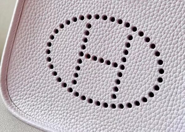 Hermes Mini Evelyne TC 09 Light Purple Silver Hardware 17cm Full Handmade