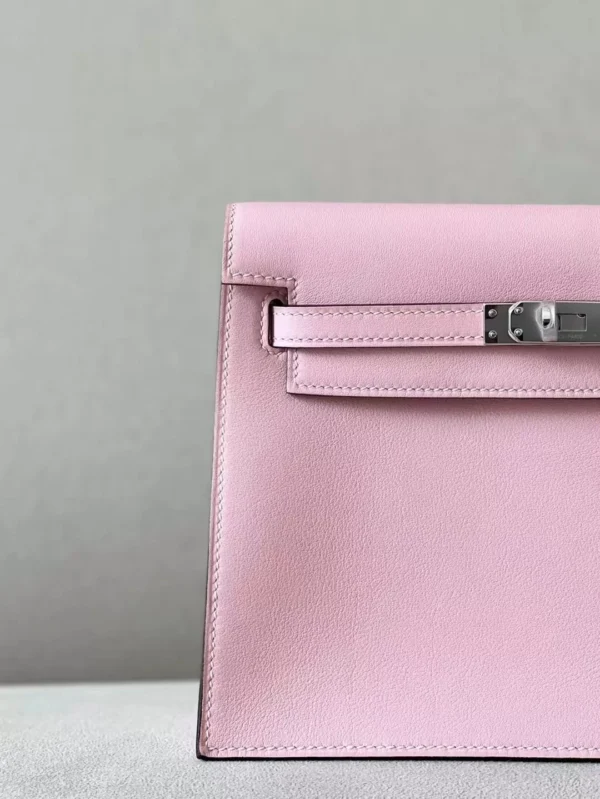 Hermès Kelly dance Swift 3Q sakura pink Silver Hardware 22cm Full Handmade