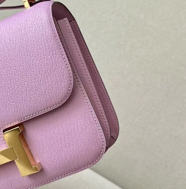 Hermes Constance Chevre mallow purple Gold Hardware 18cm Full Handmade