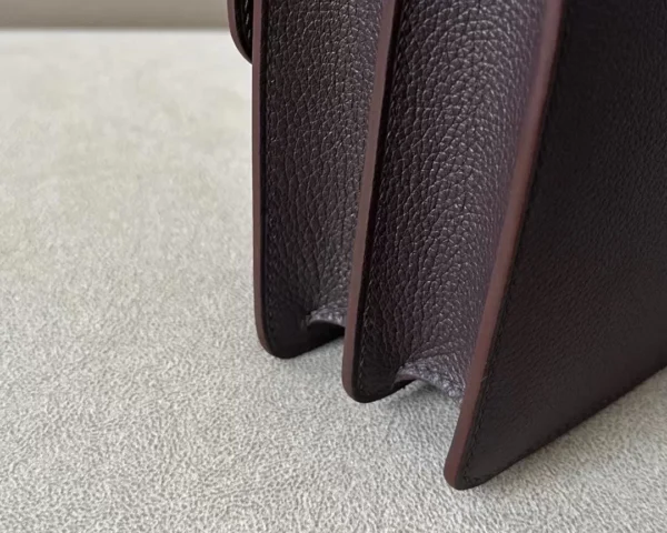 a27b4ea1efc4c8c-jpg Hermès Roulis Evercolor OG Brownish Red Silver Hardware 19cm Full Handmade