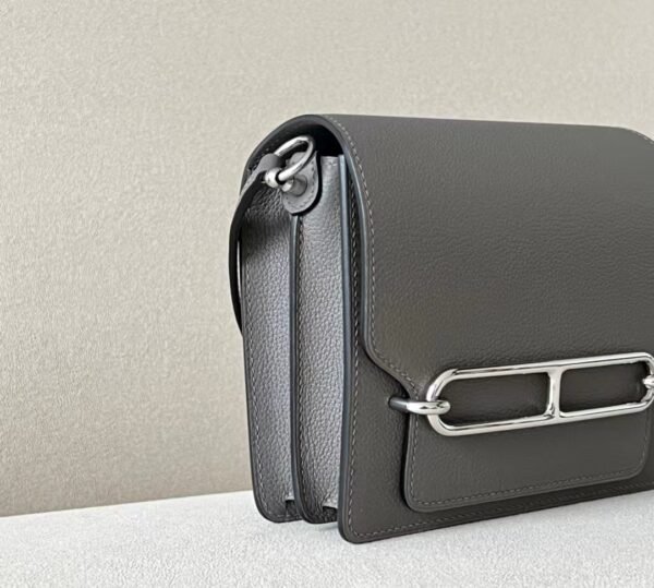 Hermes Roulis evercolor Etain Grey Silver Hardware 18cm Full Handmade