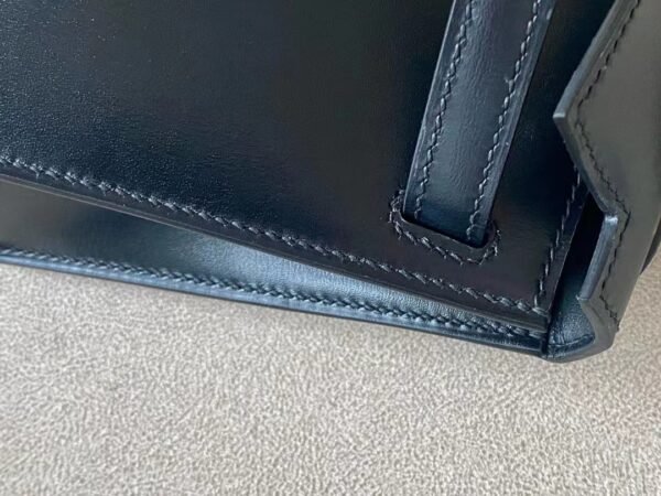 Hermes Mini Kelly Box Black Gold Hardware 19cm Full Handmade