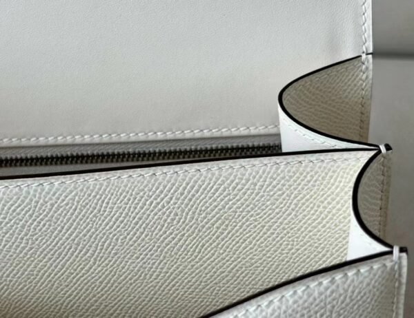 a552fd3ada01a24 Hermes Constance Epsom i2 Creamy white Lizard & crocodile buckle Silver Hardware 23cm Full Handmade