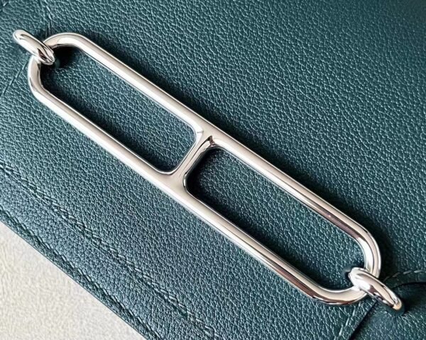Hermes Roulis evercolor 6O Cypress green Silver Hardware 18cm Full Handmade