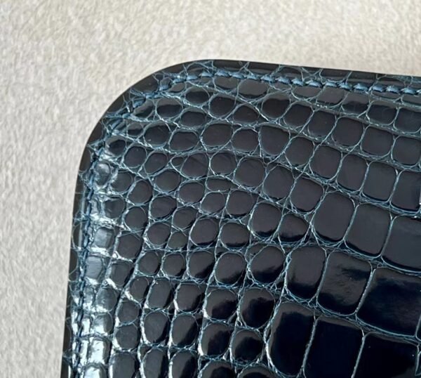 Hermes Constance Shiny Alligator 06 turquoise & 60 Cypress green & 1I Kahaki crocodile buckle Silver Hardware 18cm Full Handmade