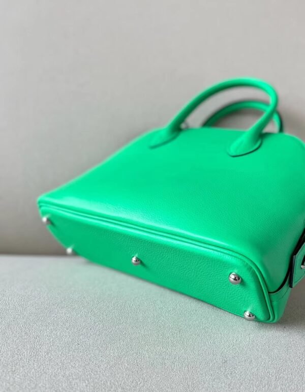 Hermes Bolide Evercolor 0Z fresh Green & 0S Light Green Silver Hardware 26cm Full Handmade
