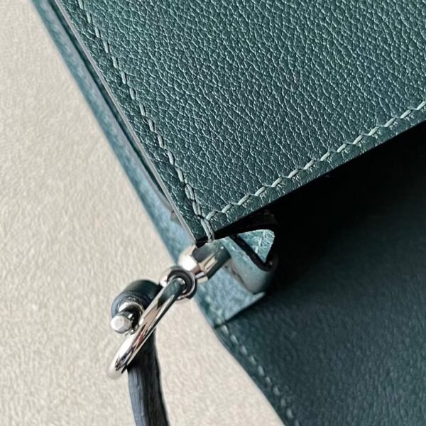 Hermes Roulis evercolor 6O Cypress green Silver Hardware 18cm Full Handmade