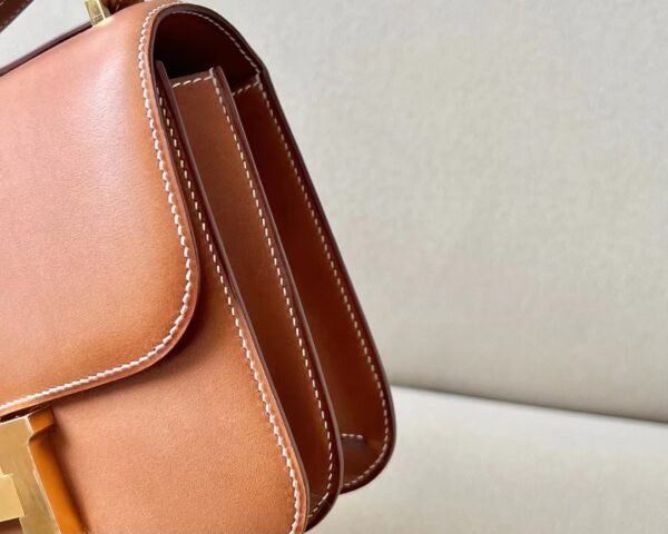 Hermes Constance Barenia CK37 Golden Brown Gold Hardware 18cm Full Handmade