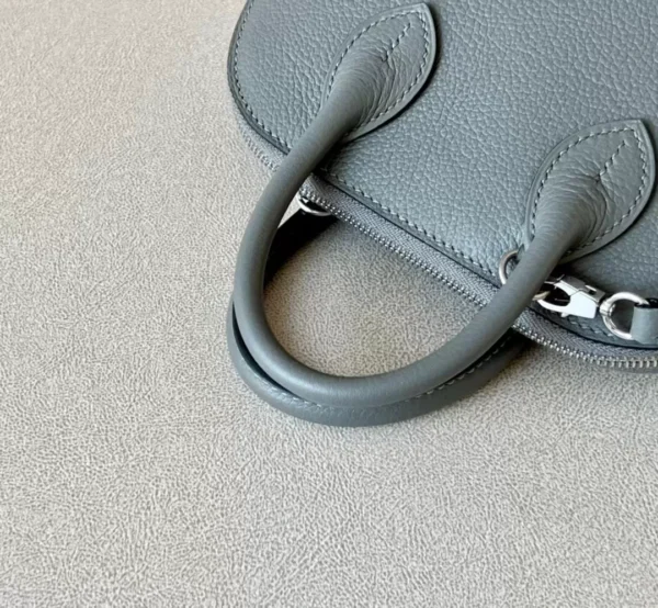 a93aeefda60283f-jpg Hermès Mini Bolide Evercolor OL Noble grey Silver Hardware 18cm Full Handmade