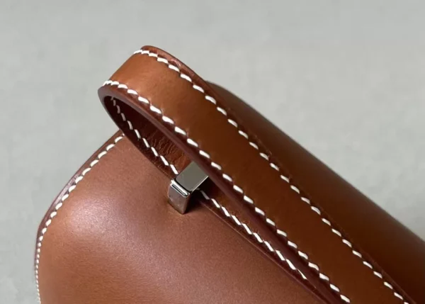 Hermès Constance Barenia CK37 Golden Brown Silver Hardware 18cm Full Handmade