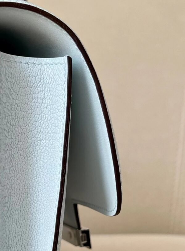 Hermes Constance Chevre TO Light Blue Silver Hardware 18cm Full Handmade