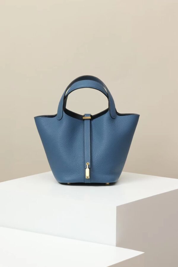 aac96120df58a6a-1 GPC Mode Picotin TC Leather R2 Gem Blue Gold Hardware 18cm Full Handmade