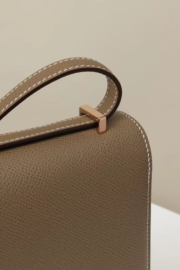 aacd09fa8ea6a56 GPC Mode Constance Epsom CK18 Etoupe Grey Rose Gold Hardware 18cm Full Handmade