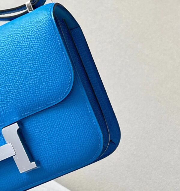 ab83b6d2b26d5d5-1 Hermès Constance Epsom 7Q Bright Blue Silver Hardware 18cm Full Handmade