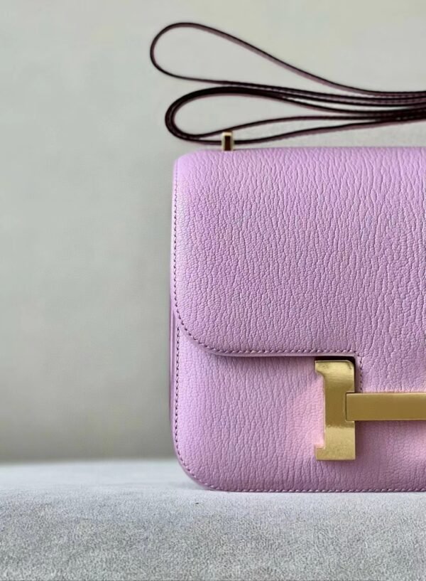 Hermes Constance Chevre mallow purple Gold Hardware 18cm Full Handmade