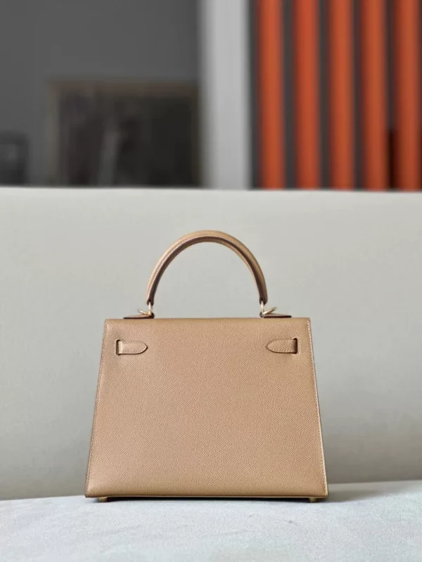 Hermès Kelly Epsom 4B Biscuit Khaki Gold Hardware 25cm Full Handmade