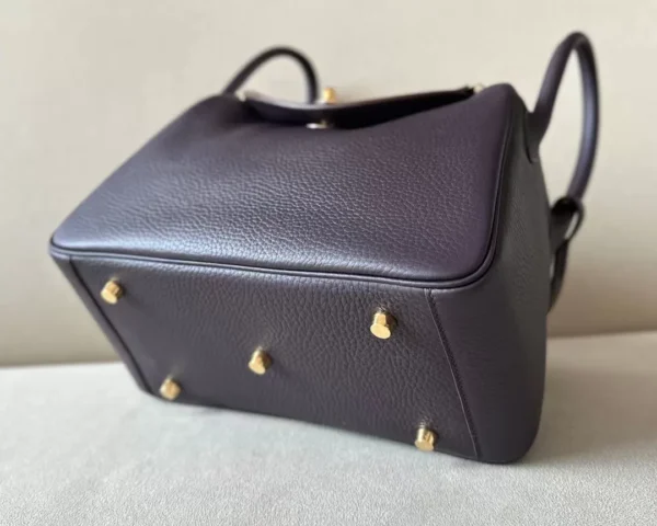 Hermès Lindy TC Leather N5 Gallon purple Gold Hardware 26cm Full Handmade