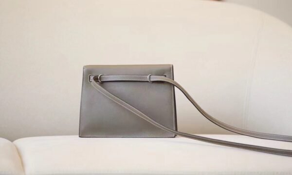 Hermes Kelly dance evercolor CK18 Etoupe Grey Silver Hardware 22cm Full Handmade