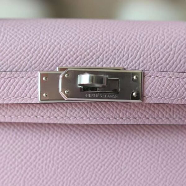 GPC Mode Mini kelly Epsom X9 Mallow purple Pink Silver Hardware 19cm Full Handmade