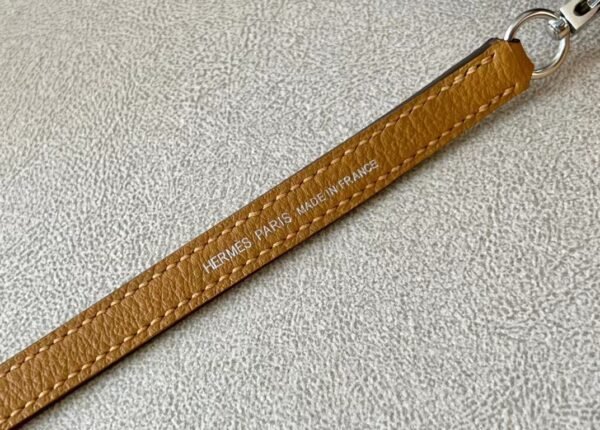 Hermes mini Bolide Evercolor Golden Brown & Pink Silver Hardware 18cm Full Handmade