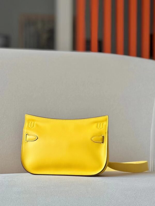 Hermes Mini Jypsiere Evercolor 9O Naples yellow Gold Hardware 23cm Full Handmade