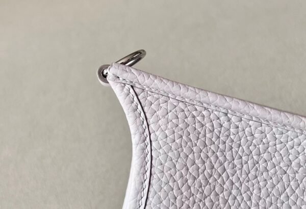 Hermes Mini Evelyne TC 09 Light Purple Silver Hardware 17cm Full Handmade