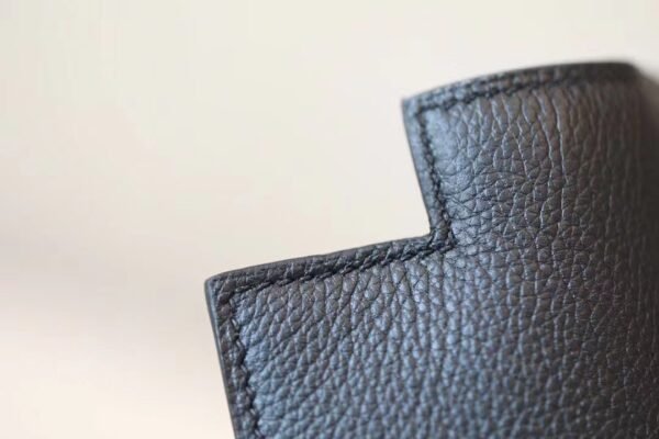 Hermes Kelly dance evercolor CK89 Black Silver Hardware 22cm Full Handmade