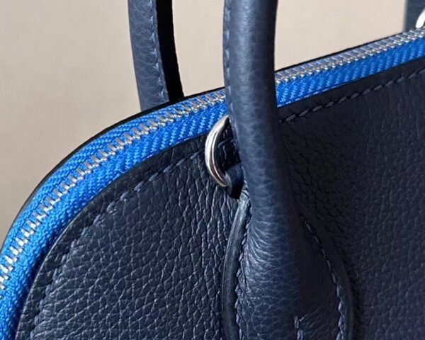 GPC Mode Mini Bolide evercolor 2Z Deep Blue & 71 Bright Blue & 90 Yellow Silver Hardware 18cm Full Handmade