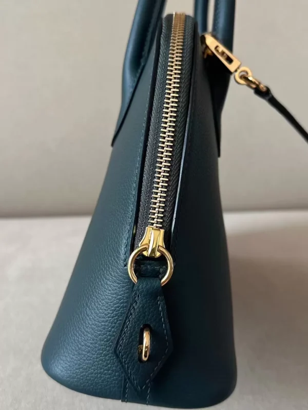 Hermès Bolide Evercolor 1T Dark green Gold Hardware 26cm Full Handmade