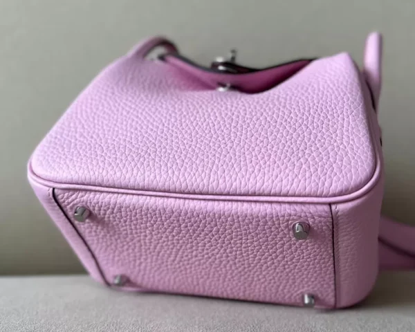 b0f54ad308dbe87-jpg Hermès mini Lindy clemence TC X9 mallow purple Silver Hardware 19cm Full Handmade