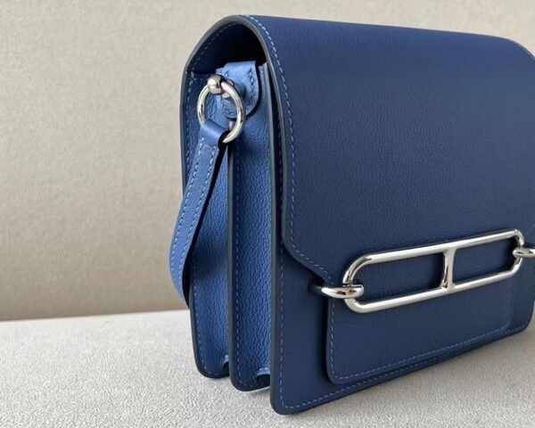 b15d775dbd7bc6e Hermes Roulis Evercolor R2 Blue Agate Silver Hardware 19cm Full Handmade