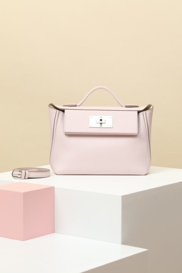 GPC Mode Mini Kelly 2424 Evercolor & Swift 09 Light Purple Pink Silver Hardware 21cm Full Handmade