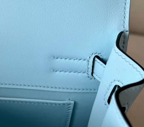 Hermes Kelly Dance Swift TO Sky Blue Gold Hardware 22cm Full Handmade