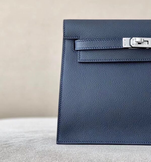 Hermes Kelly dance evercolor Deep Blue Silver Hardware Phw 22cm Full Handmade