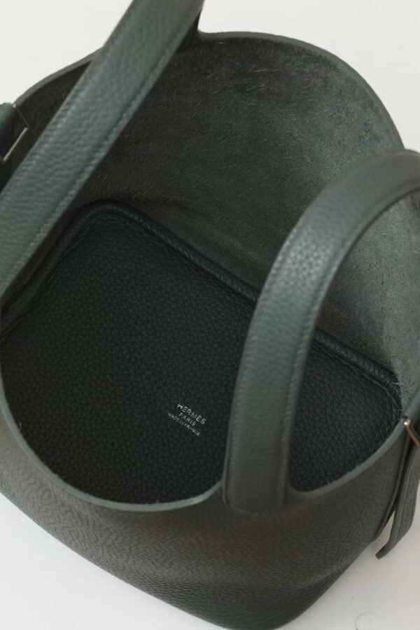 GPC Mode Picotin TC Leather CK63 Almond green Silver Hardware 18cm Full Handmade