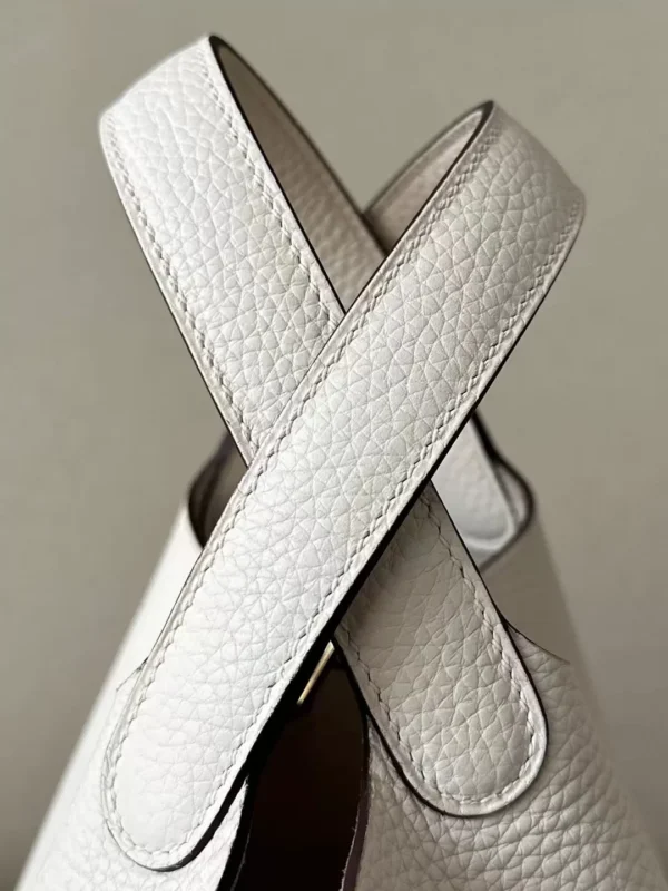 b524a03db9378e6-jpg GPC Mode Picotin TC Leather I2 Creamy White Gold Hardware 18cm Full Handmade
