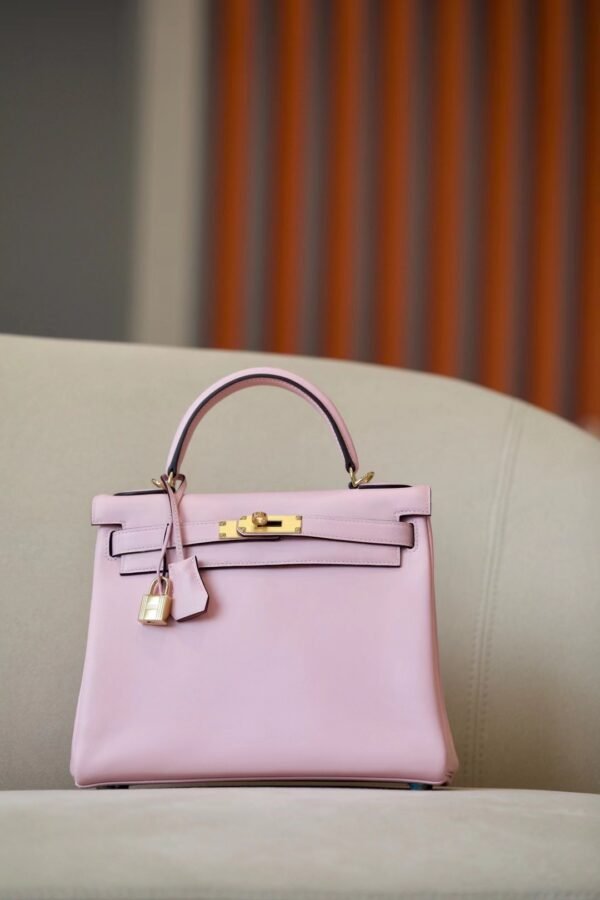 b5df357a0e6f19a Hermes Kelly Swift sakura pink Gold Hardware 28cm Full Handmade