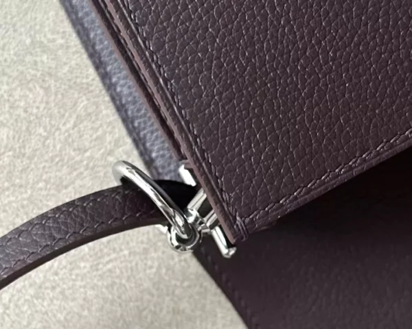 b60a5f8951ddee0-jpg Hermès Roulis Evercolor OG Brownish Red Silver Hardware 19cm Full Handmade