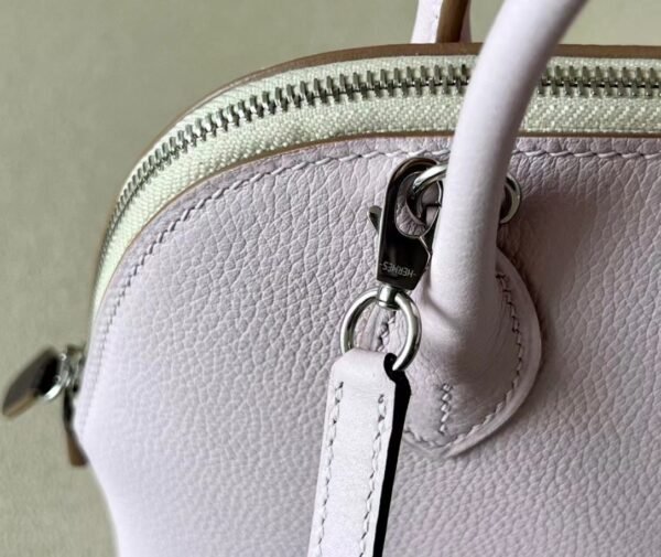 Hermès mini Bolide Evercolor 09 Light Purple Pink Silver Hardware 18cm Full Handmade
