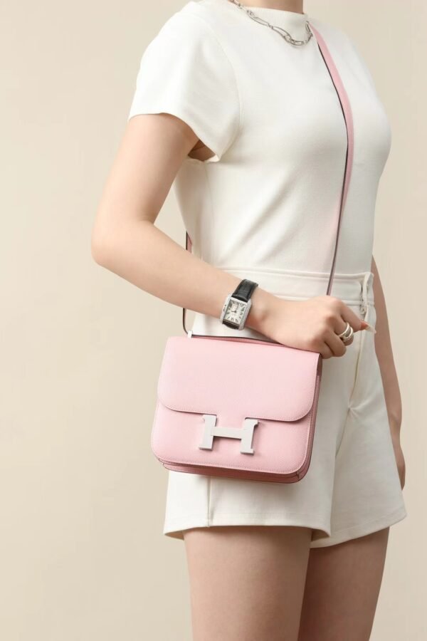 GPC Mode Constance Epsom 3Q New Sakura Pink Silver Hardware 18cm Full Handmade