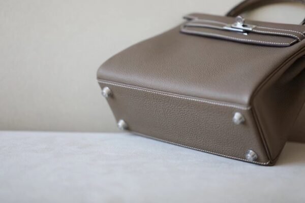 ba7f4cb4c13e54d Hermès Kelly togo swift CK18 Etoupe Grey Silver Hardware 25cm Full Handmade