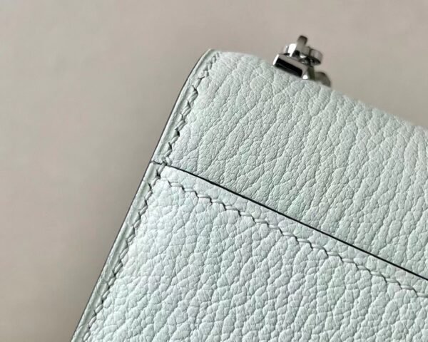 Hermes Verrou chain Chevre 0S Light Green Silver Hardware 17cm Full Handmade