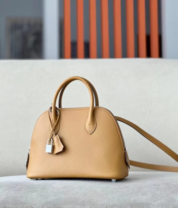 Hermes Bolide Epsom Leather 2S Sesame yellow Silver Hardware 26cm Full Handmade