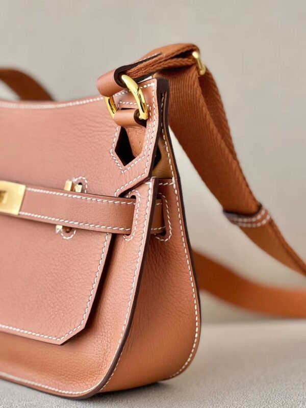 Hermes Mini Jypsiere Evercolor CK37 Golden Brown Gold Hardware 23cm Full Handmade