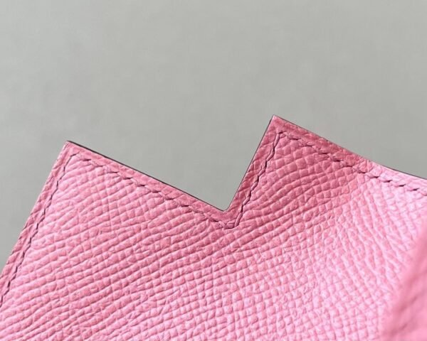 Hermes Kelly Epsom 1Q Creamy Pink Silver Hardware 25cm Full Handmade