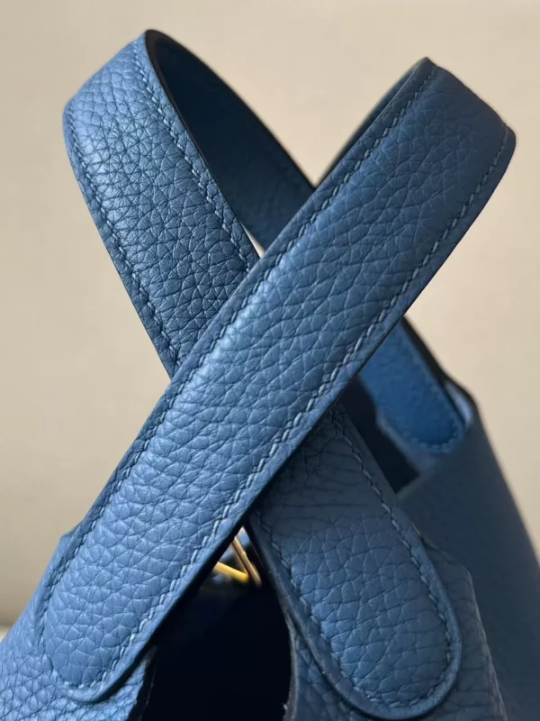 Hermès Picotin TC R2 Agate blue Gold Hardware 18cm Full Handmade
