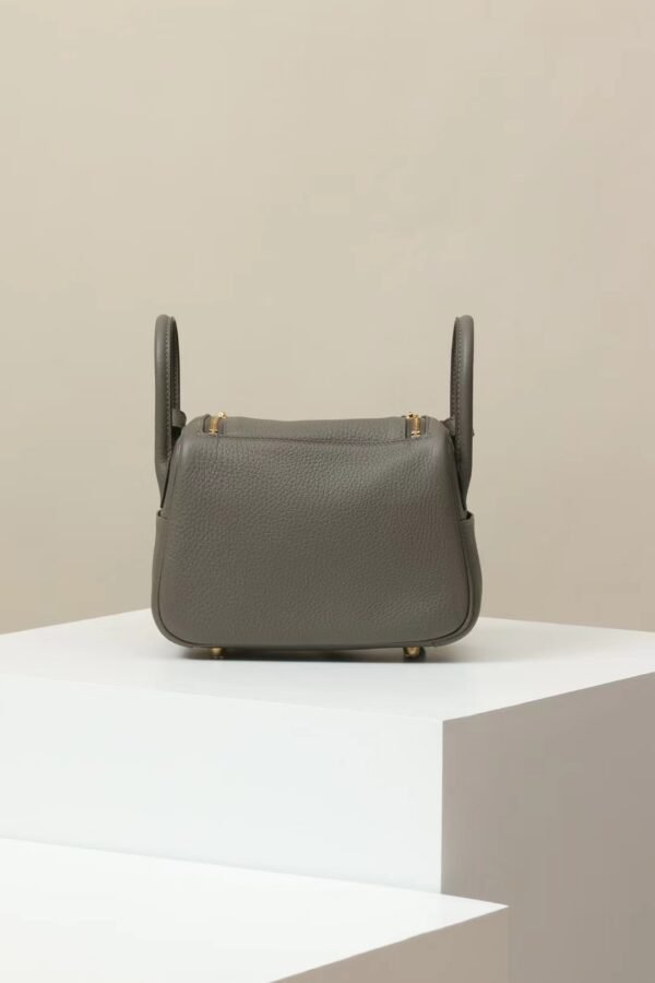 GPC Mode Lindy clemence Leather 0L Grey Gold Hardware 19cm Full Handmade
