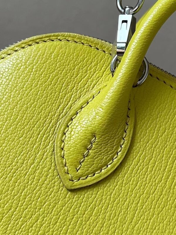 c2e3586a6da1ef8 Hermès Mini Bolide Chevre 9R Lemon yellow Silver Hardware 18cm Full Handmade