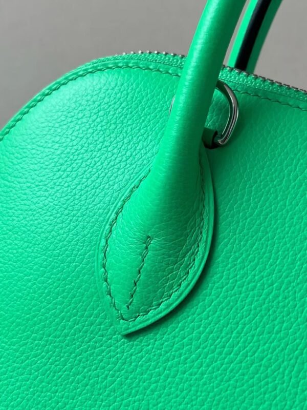 Hermes Bolide Evercolor 0Z fresh Green & 0S Light Green Silver Hardware 26cm Full Handmade