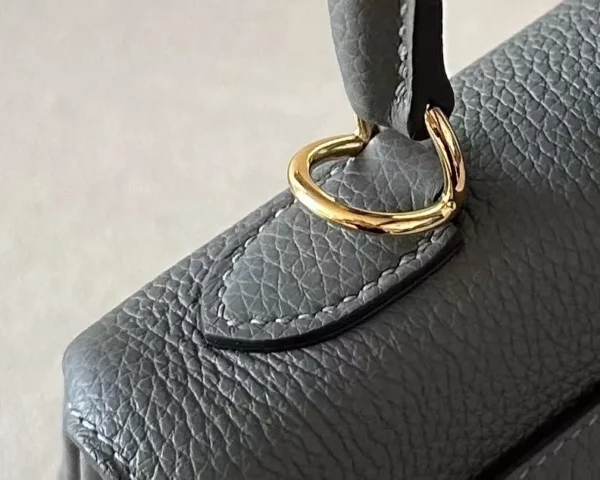 Hermès Kelly Togo 0L Deep Grey Noble grey Gold Hardware 25cm Full Handmade